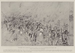 The Eastern Crisis, Refugees from Kandanos Escorted to the Ships by Bluejackets of the Combined Fleet